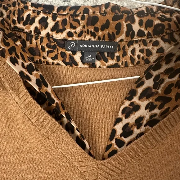 Adrianna Papell Sweater with Attached button down - Picture 3 of 3